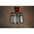 thumbnail image 1 of Valvetronic Design Exhaust Muffler UVM.76MM.DUALOUT.X2 Single 3 Inch Offset Inlet; Dual 3 Inch Offset Outlet; 18-1/2 Inch Overall Length, 1 of 5