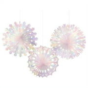 Iridescent Honeycomb Hanging Snowflakes