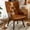 Brown, variant on Arlopu Comfy Upholstered Armchair, PU Accent Chair, High Backrest Living Room Chair, Wingback Chair Mid Century Modern for Living Room/Vanity/Bedroom