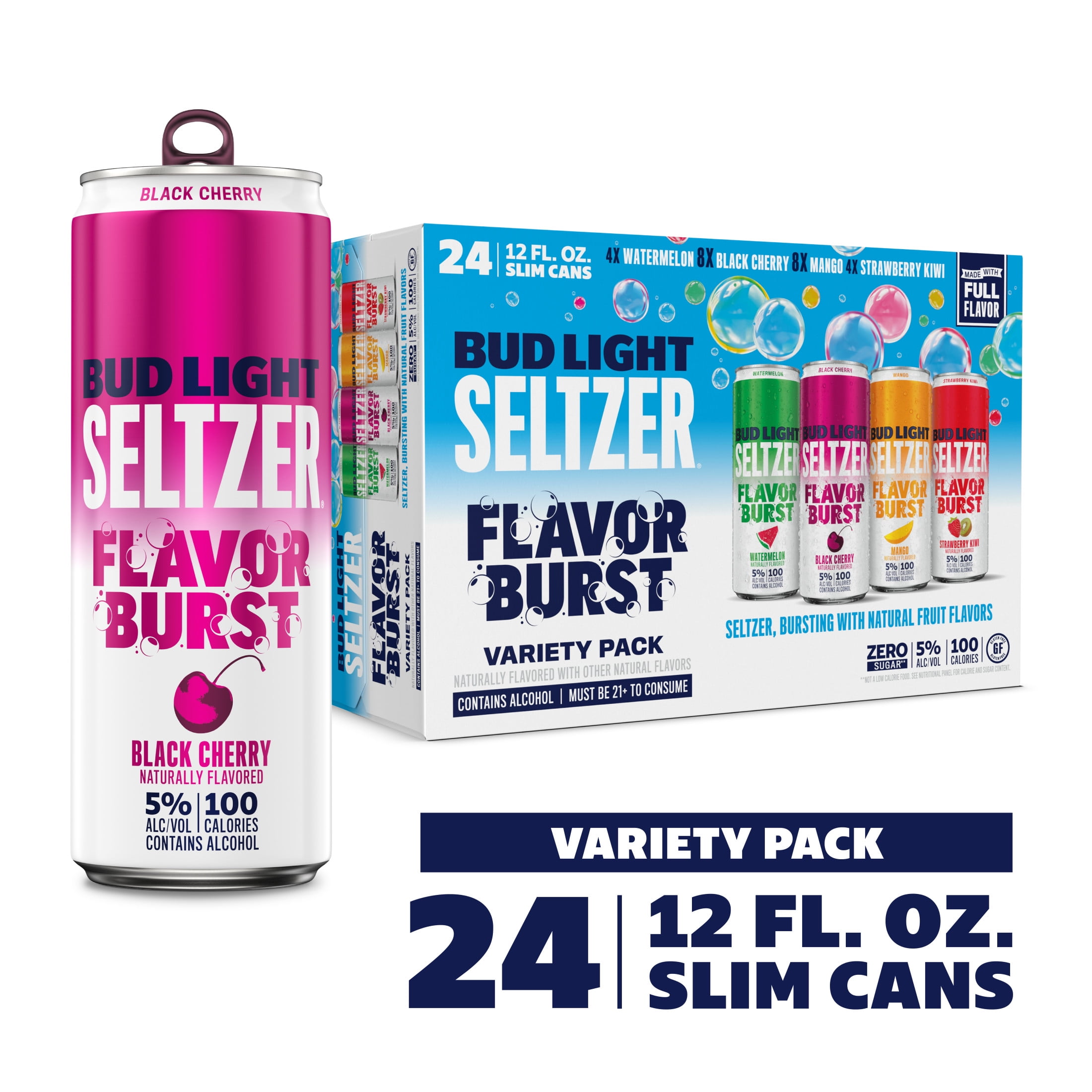 BUD LIGHT　バケツ　コースター Bud Light Seltzer Variety Pack, Hard Seltzer, Gluten Free, 24 Pack