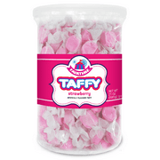 Adams & Brooks Fairtime Taffy Bulk Pink Candy for Candy Buffets, Strawberry Taffy, Strawberry Candy, Bulk Candy, Pinata Candy, Individually Wrapped Candy - Kosher Candy, 21 Ounce Tub