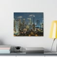 thumbnail image 6 of Bangkok Night Skyline Canvas Artwork Breathtaking Stunning Cityscape for Home Decor Ready to Hang, 6 of 18