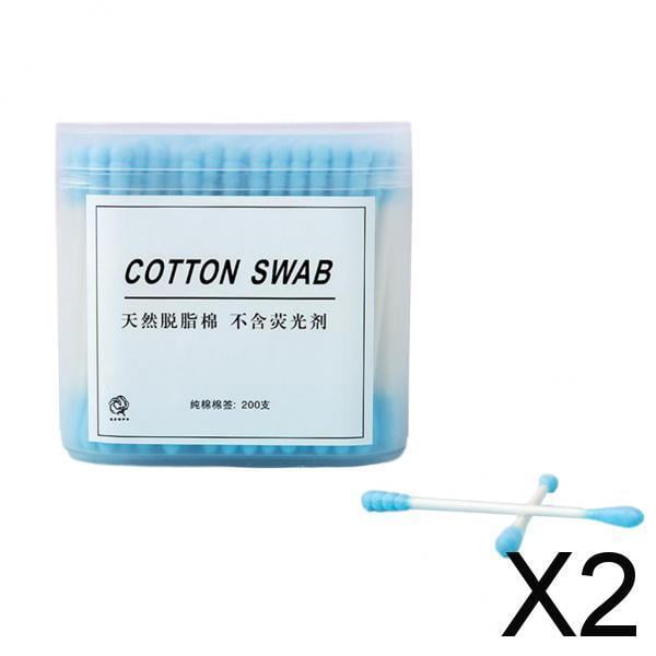 cotonetes,hisopos de algodón qtips orejas 200 unidades Maquillaje cuidado de mascotas,hisopo de seguridad qtips para bebé de madera natural personal,palitos de algodón de madera 2 piezas