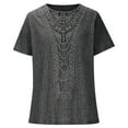 thumbnail image 4 of Timegard Womens Tops Summer Beach Ribbed Lace Scoop Neck Comfy Drop Shoulder Tee Shirts Casual Top, 4 of 6