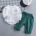 thumbnail image 4 of URMAGIC Toddler Baby Boys 2-Piece Suits Long Sleeve Shirts and Pants Outfits Set 0-4 Years, 4 of 7