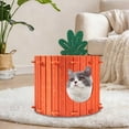 thumbnail image 4 of Lit pour Chat en Feutre, Grotte pour Carottes, Résistant aux Rayures, Résistant à la Mastication, Lavable, Cachette Fermée pour Chats d'Intérieur, Confort Toutes Saisons, 4 of 6