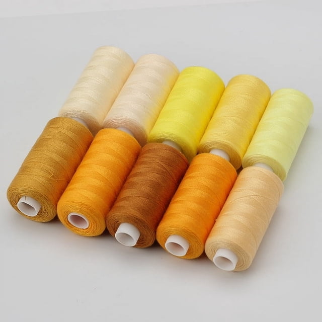 Combinación de hilos de coser hechos a mano para el hogar, hilo de poliéster de 402 colores, tamaño 400, juego de sutura manual de 10 ejes