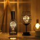 thumbnail image 5 of Luz de noche de hierro retro, lámpara de mesa de copa de vino creativa, lámpara de noche de alambre de cobre para el hogar, restaurante, hotel, baterías no incluidas, 5 of 5