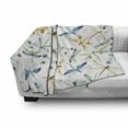 thumbnail image 3 of Dragonfly Soft Flannel Fleece Blanket, Moth Butterfly Like Bugs in Watercolor Print Modern Minimalist Design Art Print, Cozy Plush for Indoor and Outdoor Use, 50" x 70", Multicolor, by Ambesonne, 3 of 6