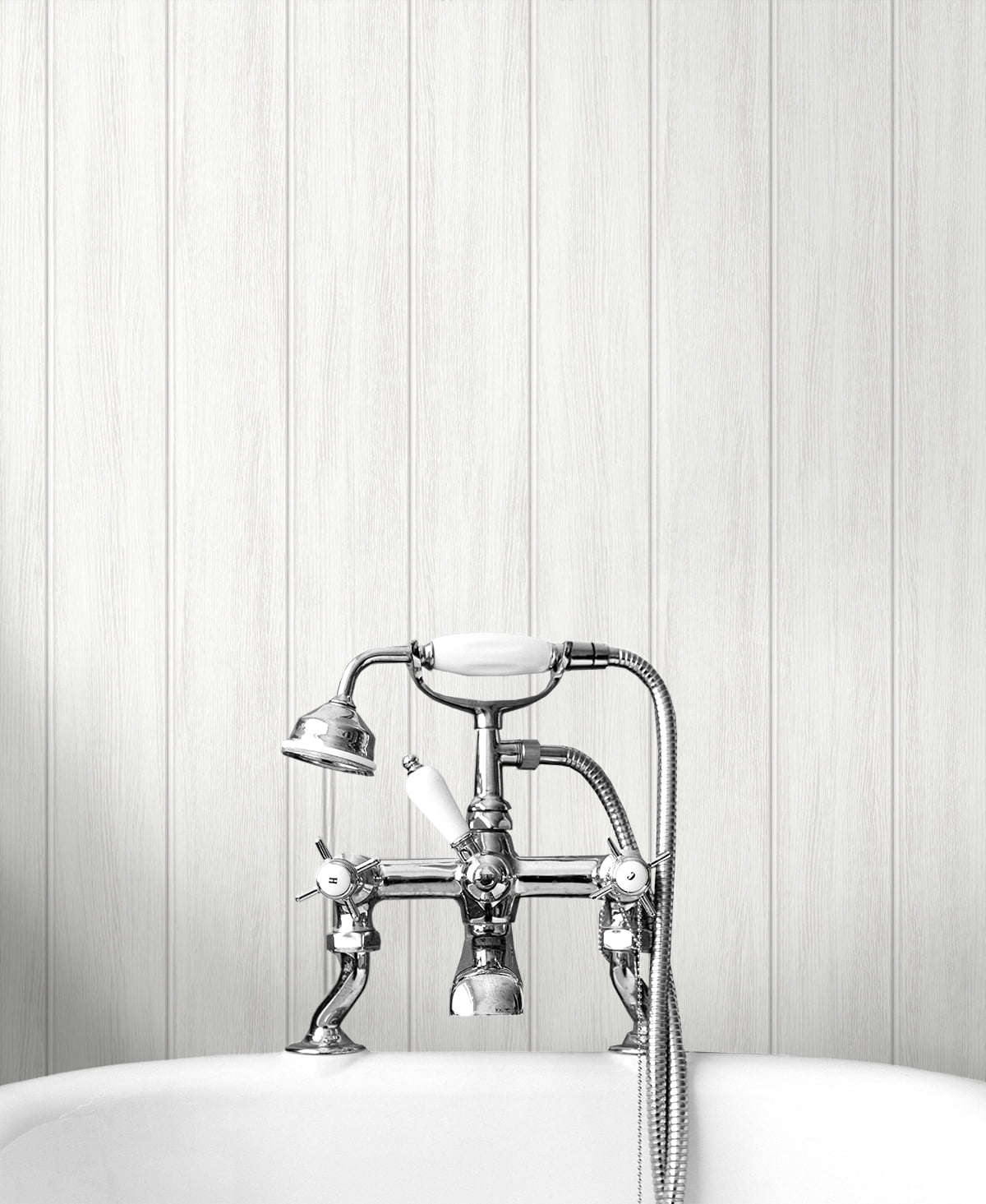 NextWall Alabaster Wood Panel Peel and Stick Wallpaper