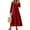 09# Wine, variant on YDDIAN Winter Dresses for Women 2025 Plus Size V Neck Lightweight Midi Dress Long Sleeve Summer Beach Modest Maxi Dresses with Pockets Navy XXL