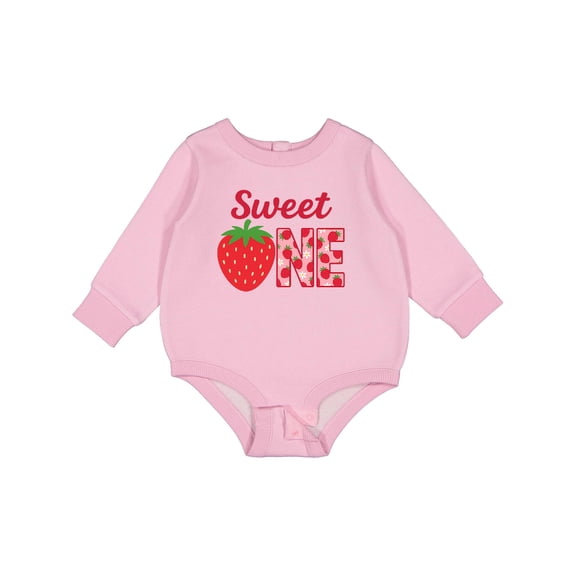 Inktastic Sweet One Strawberry Birthday Baby Fleece Bodysuit