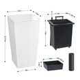 thumbnail image 4 of GloryStar Set of 2 Rattan Planters, 22.4 Inch Tall Pots with Trays, Built-In Water Level Monitor & Wheels for Home or Patio, 4 of 7
