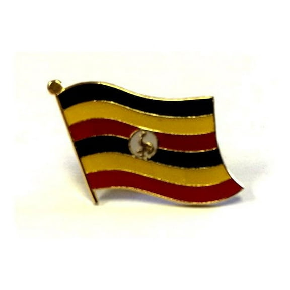 Pack of 50 Uganda Flag Lapel Pins, Ugandan Single Pin Badge
