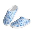 thumbnail image 2 of Lsque Winter Paisley Pattern Pattern Womens Comfort Cotton on Scuff With Memory Foam and Anti-skid Sole Slipper-46/47, 2 of 7