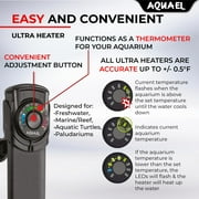 Aquael Ultra Aquarium Heater for Freshwater & Saltwater Aquariums - 50 Watt, 4-13 Gallon