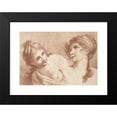 thumbnail image 2 of Francesco Bartolozzi 18x13 Black Modern Framed Museum Art Print Titled - Heads of Two Women (1792), 2 of 5