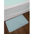 thumbnail image 2 of Art Nouveau Bath Mat, Retro Style Abstract Pattern with Curves Simplistic Symmetic Tile Design, Non-Slip Plush Mat Bathroom Kitchen Laundry Room Decor, 29.5 X 17.5 Inches, Teal and White, Ambesonne, 2 of 2