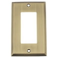 thumbnail image 1 of Nostalgic Warehouse 719701 New York Switch Plate with Single Rocker, Antique Brass, 1 of 3