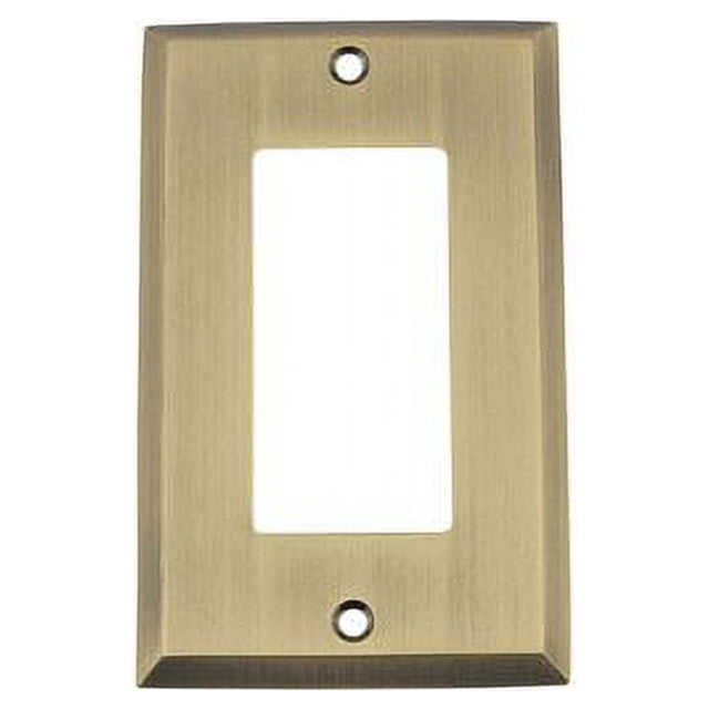 Nostalgic Warehouse 719701 New York Switch Plate with Single Rocker, Antique Brass