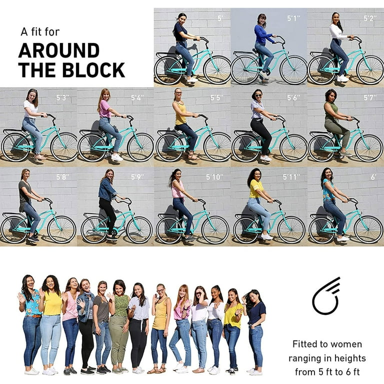sixthreezero Women's Around the Block 1 Speed Beach Cruiser sixthreezero Women's Around the Block 1 Speed Beach Cruiser