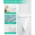 thumbnail image 3 of No Hook Shower Curtain with Snap-in Liner, Blue Butterfly Coastal Waterproof Fabric Bathroom Curtains, Summer Beach Ocean Nautical Bath Curtains & Mesh Top Window 60"x72", 3 of 6