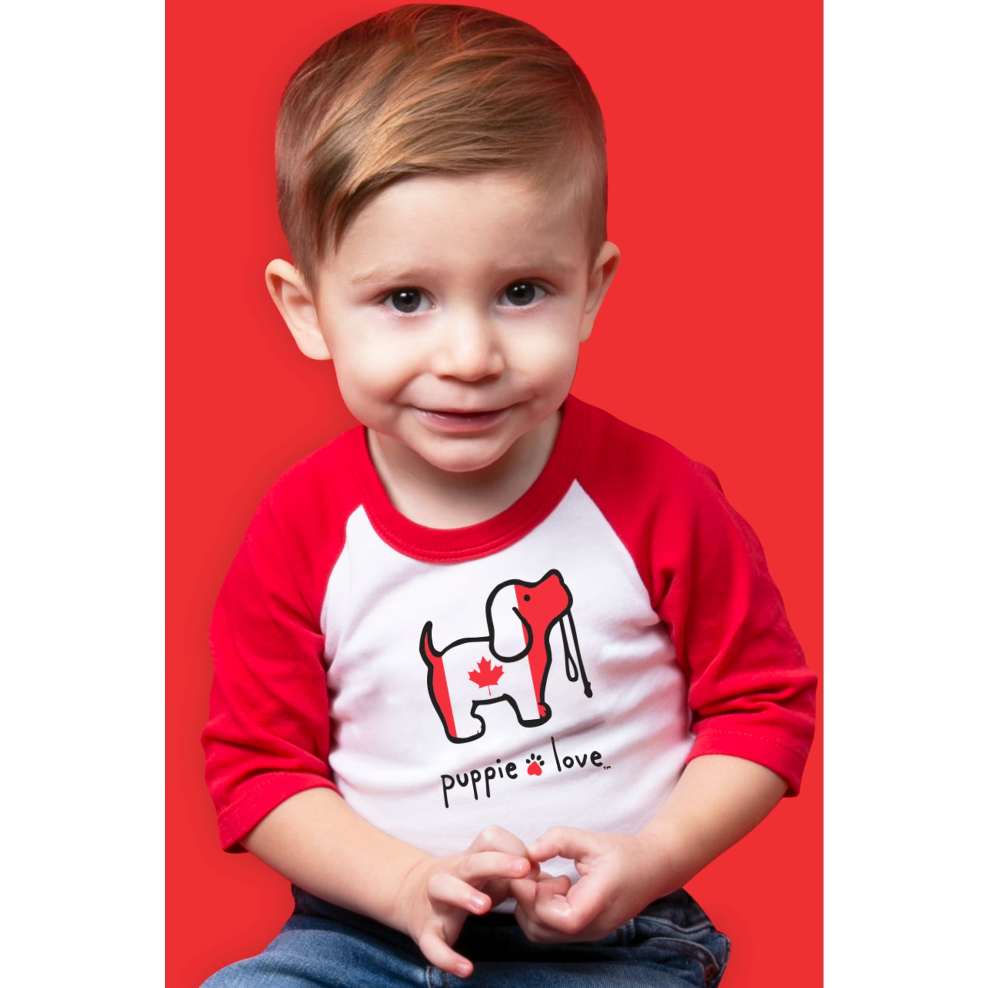 Canada - 12-24 Months 3/4 Length Red Sleeve Onesie
