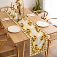 thumbnail image 3 of Table Runner 108 Inches Long for Kitchen Dining, Summer Sunflowers Dresser Scarf Farmhouse, Dining Table Decorations for Wedding/Parties, Country Botanical Flowers Leaves 13 x 108 In, 3 of 8