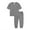 1-Grey2233, variant on WOYY Toddler Boy's Outfits Solid Color Cotton Short Sleeve T Shirt Pants Set, Sizes 2-3