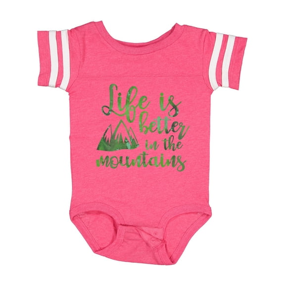 Inktastic Life's Better Mountains Girls Baby Bodysuit