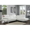 thumbnail image 5 of Sectional Chaise On Right When Facing  White Top Grain Italian Leather Adjustable Headrest Couch, 5 of 5