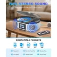 thumbnail image 4 of Reproductor de CD portátil CCHKFEI con bocinas estéreo duales Bluetooth 5.3, 4 of 7