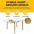 thumbnail image 4 of Easter Bunny Table Cloths for 5 Foot Rectangle Tables, Spring Rabbits Carrots Gray Buffalo Plaid Patio Waterproof Elastic Fitted Tablecloths, Washable Rectangular Table Cover for Camping, 4 of 8