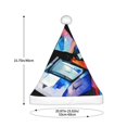 thumbnail image 3 of Salouo Abstract Cubist Printer for Adult Christmas Hat Xmas Holiday Hat Santa Hat for Women & Men Festive Headwear Accessories Fit for Christmas/ New Year/Holiday/Party,1PC, 3 of 6