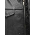 thumbnail image 4 of First Mfg Co - Blaster - Men's Motorcycle Biker Riding Black Leather Vest - 8X Large, 4 of 5