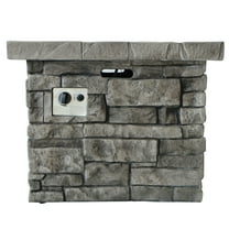 Angeleno Outdoor Square Fire Pit - 40,000 BTU, Grey
