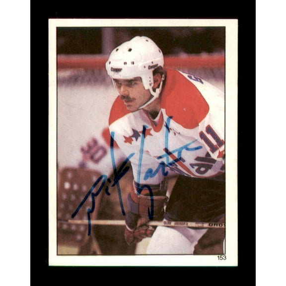 Mike Gartner Autographed 1982-83 Topps Stickers Card #153 Washington Capitals SKU #251453