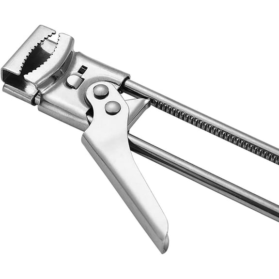 Stainless Steel Retractable Can Opener Creative Capper, Automatic Lock Slot Convenient Cap Opening Operation, Non-slip Toothed Grip Multifunctional Bottle Opener