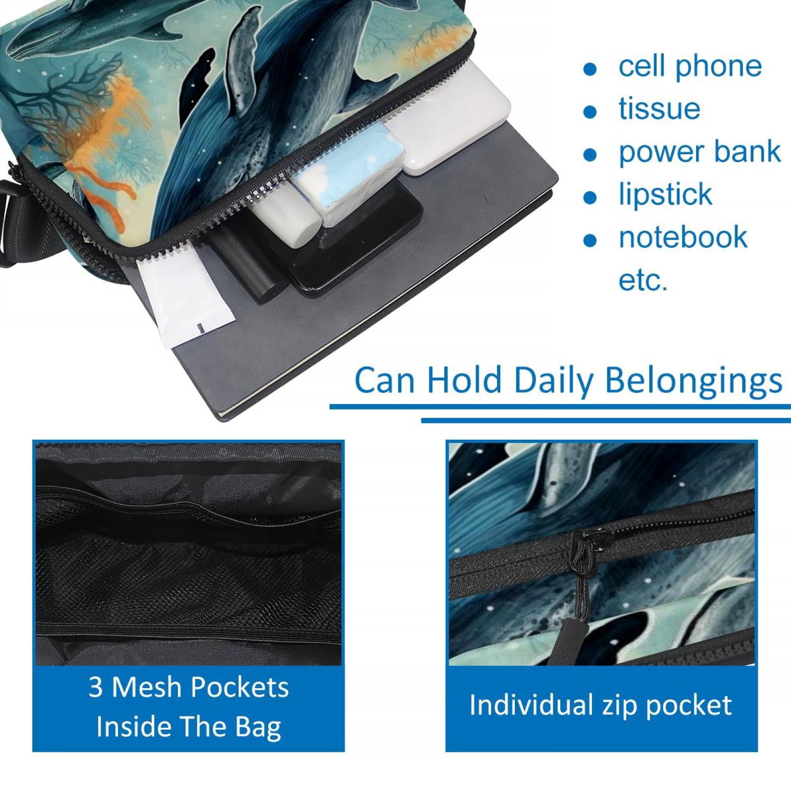 Whales Running Belt Fanny Packs Waist Packs with Extension Strap Unisex Lightweight Adjustable