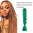 thumbnail image 4 of Jumpingount Extensiones de cabello de estilo trenzado, peluca encantadora reutilizable, pelo resistente al calor, trenzas sintéticas, accesorios de Accesorio para el cabello Verde Jumpingount AP012968-02, 4 of 6