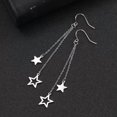 thumbnail image 4 of Star Moon Long Tassel Dangle Earring Women Stainless Steel Drop Earrings, 4 of 8