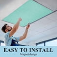 thumbnail image 6 of Turquoise Burlap Texture Fluorescent Light Covers, Farmhouse Vintage Aqua Magnetic Light Covers for Ceiling Lights, Fluorescent Ceiling Shade Filters for Classroom Bedroom Office 4x2Ft x 3PCS, 6 of 8
