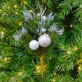 thumbnail image 2 of Holiday Time 9IN Silver Fruit With Pine Pick, 2 of 4