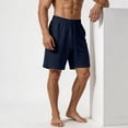 thumbnail image 6 of MYAOYI Men's Soft Fleece Shorts Elastic Waist Drawstring Casual Lounge Gym Shorts, 6 of 7