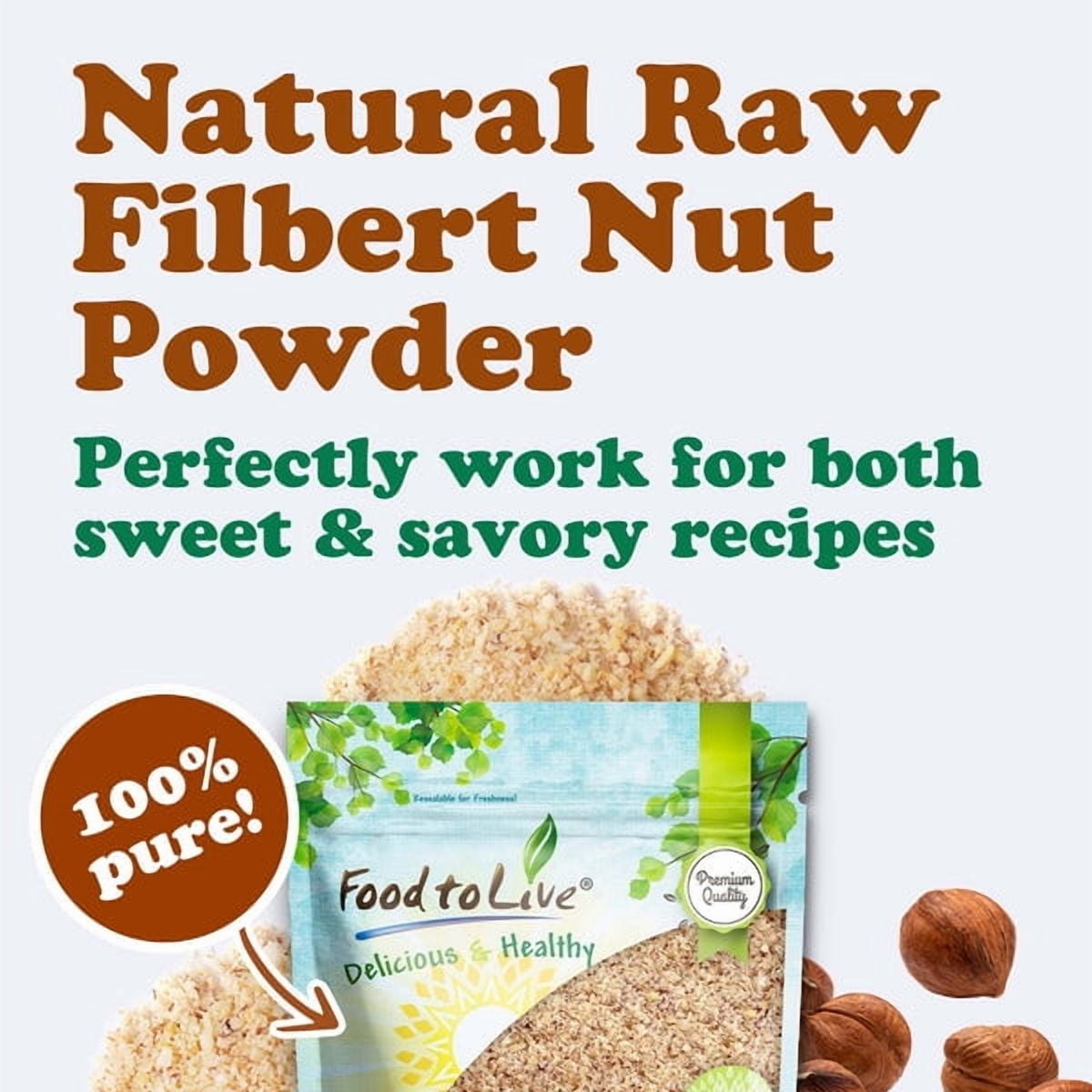 Hazelnut Meal, 2 Pounds – Vegan, Kosher, Bulk – by Food to Live