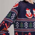 thumbnail image 6 of Christmas Sweaters for Women Soft Casual Santa Claus Knit Pullover Sweater Winter Long Sleeve Crew Neck Jumper Tops Xmas Holiday Outfits Slim Fit Cozy Oversized Sweaters for Women, 6 of 7