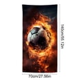 thumbnail image 3 of Beach Towel 140 x 70 cm, Polyester Quick-Dry Multicolor Football Pattern, Sand-Resistant, Wipe Clean Sports Travel Swimming Bath Towel, 1 Pack, 3 of 6