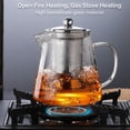 thumbnail image 3 of Glass Teapot with Stainless Steel Removable Infuser for Loose Leaf Tea, Bonus Tea Kettle & Infuser Coaster, 950Ml, 3 of 5