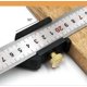 thumbnail image 3 of Metal Ruler 30cm, Stainless Steel Ruler, Parallel Ruler Positioning Block, 45 Degrees and 90 Degrees Line Drawing Carpentry Tools, 3 of 5