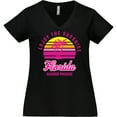 thumbnail image 3 of Inktastic Enjoy the Sunshine Florida Summer Paradise Women's Plus Size V-Neck T-Shirt, 3 of 5
